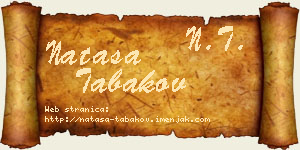 Nataša Tabakov vizit kartica